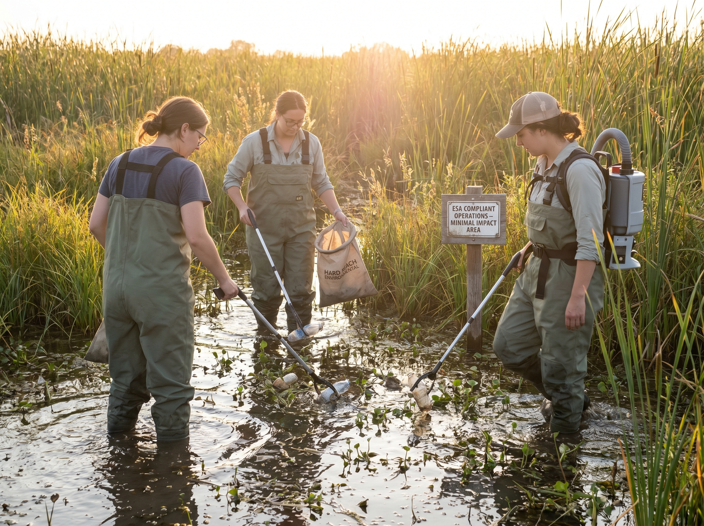 Wetland restoration project photo